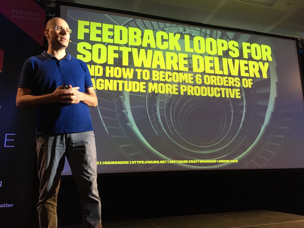 Gojko Adzic waking us up while talking about Feedback Loops in software development
